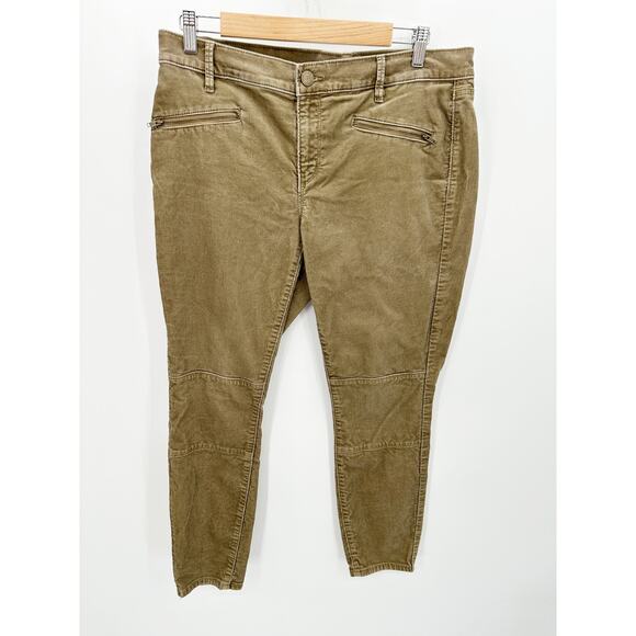 LOFT Green Corduroy Cotton Blend Skinny Pants Women's Size 10/30 - Picture 9 of 9